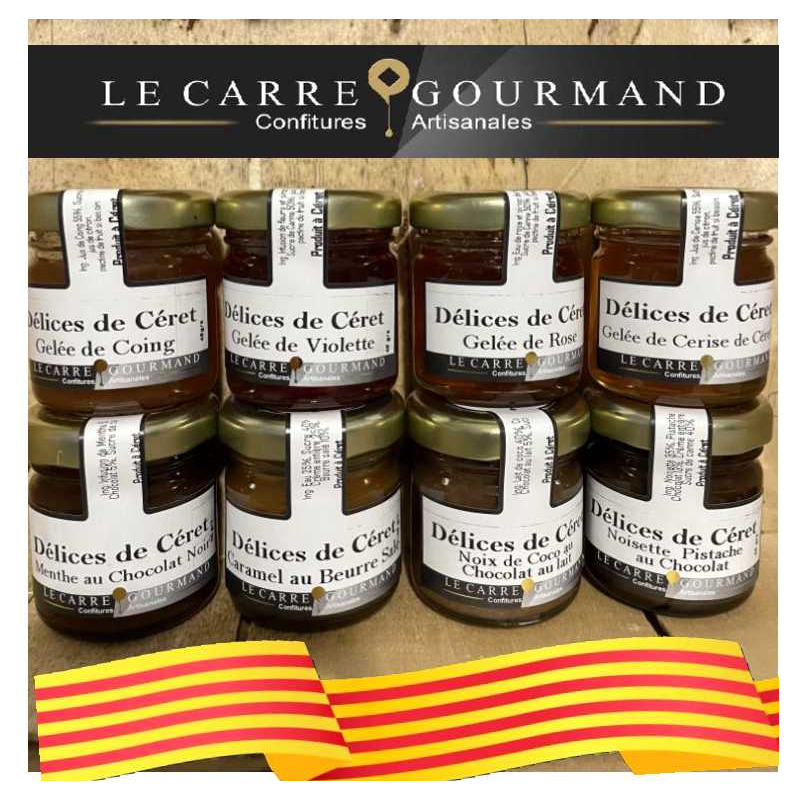 1 Offre découverte de tartinables et gelées 8 pots (45grs net) 1 Offre découverte de tartinables et gelées 8 pots (45grs net)